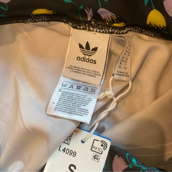 Adidas Allover Print Cycling Tights NWT Floral Womens Small - Picture 5 of 6